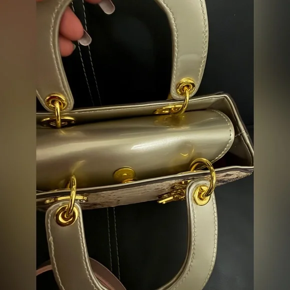 Luxury Python Print Handbag - Picture 3 of 3